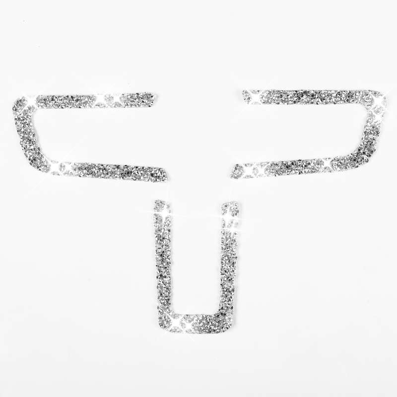 For Ford Mustang 2015-2020 Car Steering Wheel Key Frame Diamond Decoration Sticker, Left and Right D