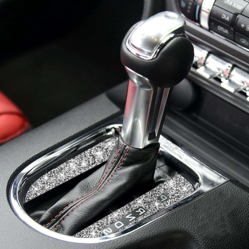 For Ford Mustang 2015-2020 Car Gearshift Panel Diamond Decoration Sticker, Right Drive