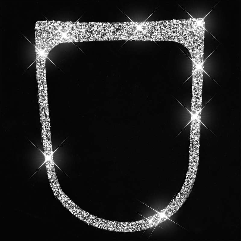 For Ford Mustang 2015-2020 Car Gear Shift Outer Ring Diamond Decoration Sticker, Left and Right Driv