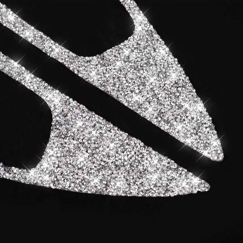 For Honda Civic 2016-2019 Car Inside Door Bowl Diamond Decorative Sticker, Left and Right Drive