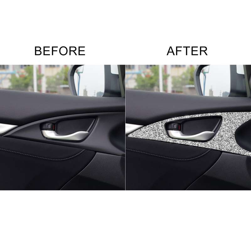 For Honda Civic 2016-2019 Car Inside Door Bowl Diamond Decorative Sticker, Left and Right Drive