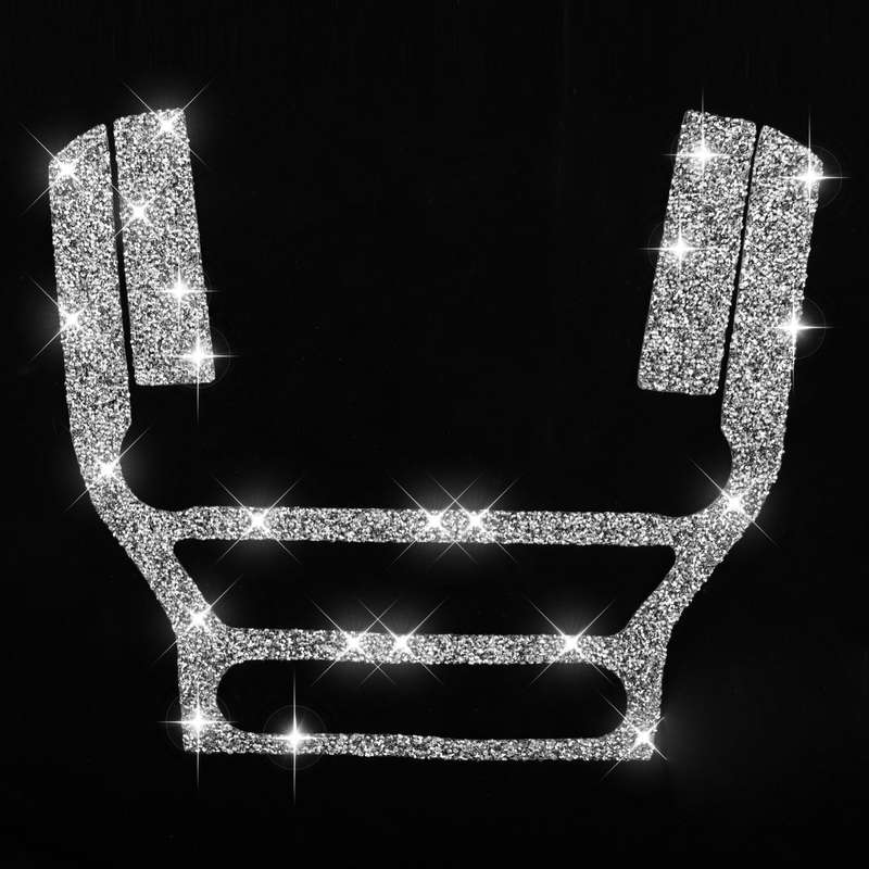For Ford Mustang 2015-2020 Car Central Control Panel Diamond Decoration Sticker, Left and Right Driv