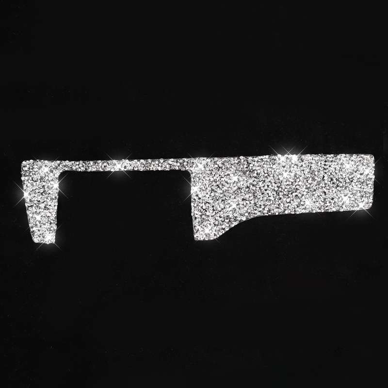 For Honda Civic 2016-2019 Car Headlight Switch Panel Diamond Decorative Sticker, Left-hand Drive