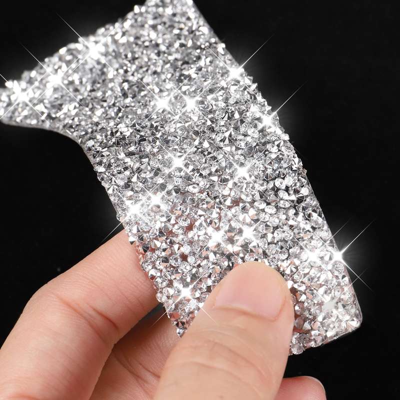 For Honda Civic 2016-2019 Car Headlight Switch Panel Diamond Decorative Sticker, Left-hand Drive
