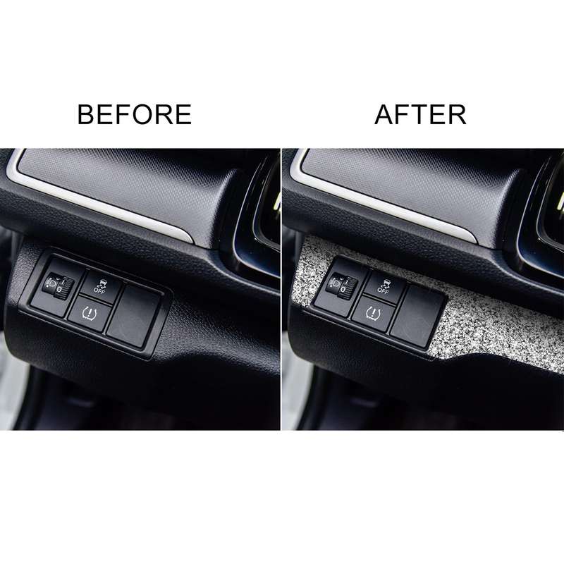 For Honda Civic 2016-2019 Car Headlight Switch Panel Diamond Decorative Sticker, Left-hand Drive