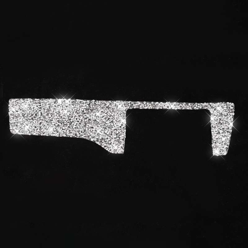 For Honda Civic 2016-2019 Car Headlight Switch Panel Diamond Decorative Sticker, Right-hand Drive