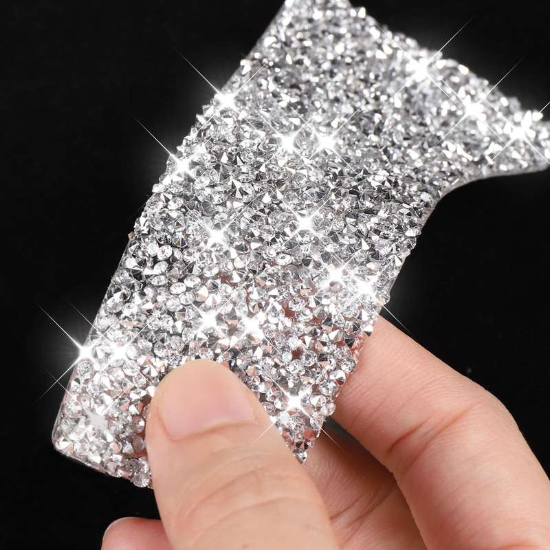 For Honda Civic 2016-2019 Car Headlight Switch Panel Diamond Decorative Sticker, Right-hand Drive