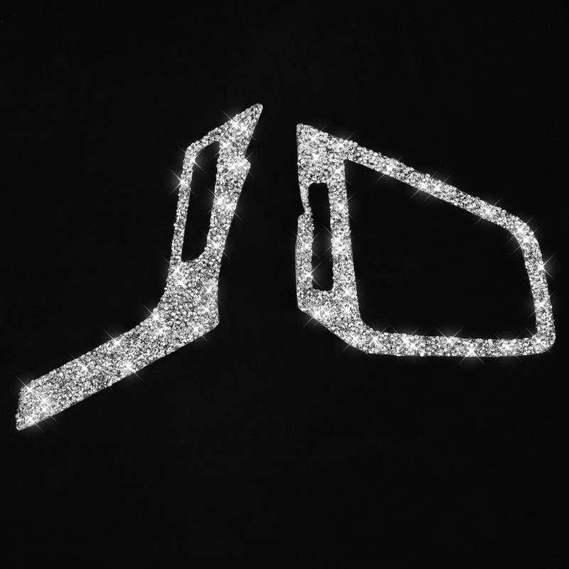 For Honda Civic 2016-2019 Car Left and Right Air Outlets Diamond Decorative Sticker, Left-hand Drive