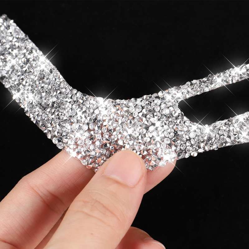For Honda Civic 2016-2019 Car Left and Right Air Outlets Diamond Decorative Sticker, Right-hand Driv