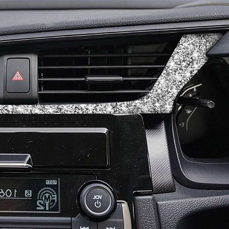 For Honda Civic 2016-2019 Car Central Control Air Outlets Below Diamond Decorative Sticker, Right-ha