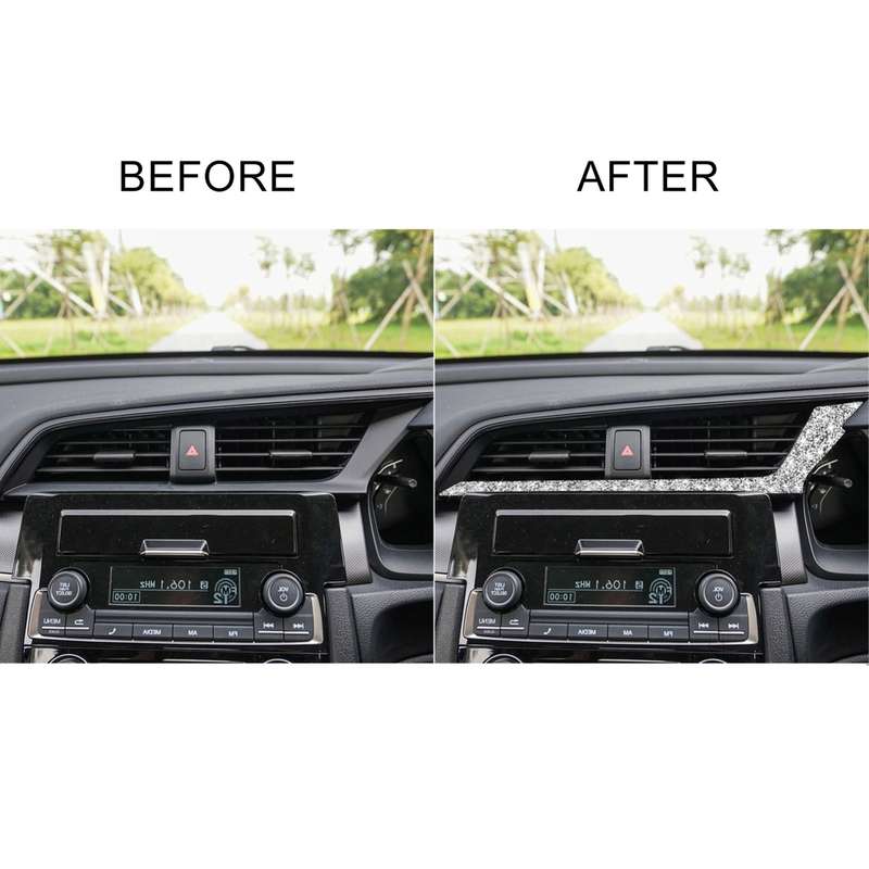 For Honda Civic 2016-2019 Car Central Control Air Outlets Below Diamond Decorative Sticker, Right-ha