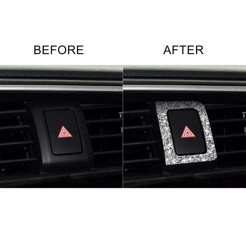For Honda Civic 2016-2019 Car Warning Light Frame Diamond Decorative Sticker, Left-hand Drive