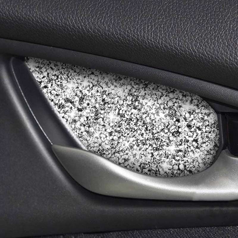 For Honda Civic 2016-2019 Car Inside Door Bowl Diamond Decorative Sticker, Left and Right Drive