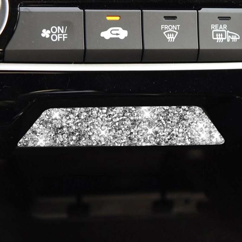 For Honda Civic 2016-2019 Car Storage Compartment Diamond Decorative Sticker, Left and Right Drive