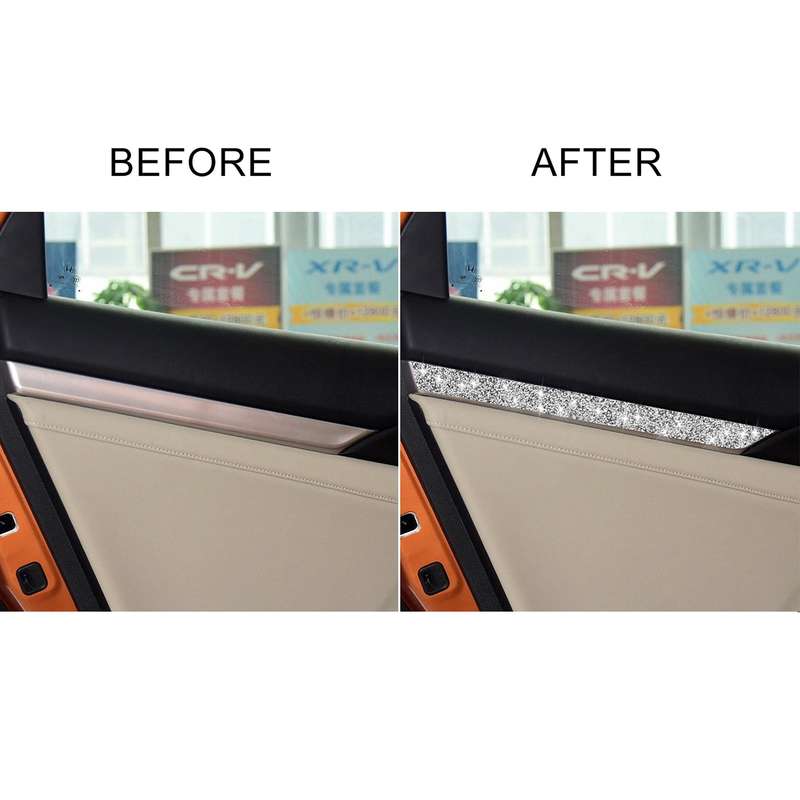 For Honda Civic 2016-2019 Car Door Strip Diamond Decorative Sticker, Left and Right Drive