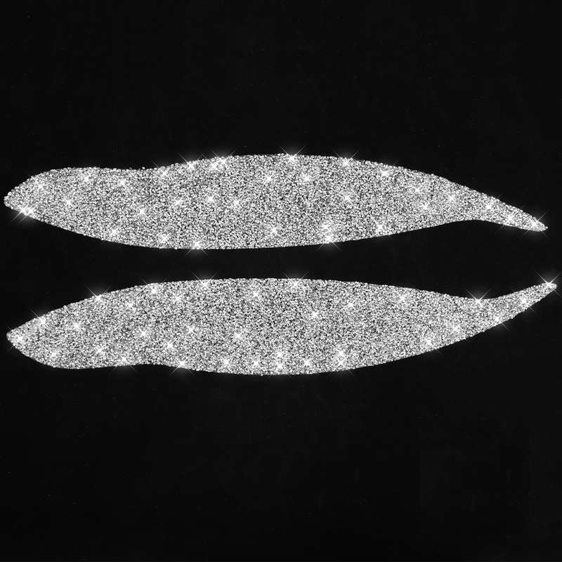 For Honda Civic 1999-2000 Car Light Eyebrow Diamond Decorative Sticker, Left and Right Drive