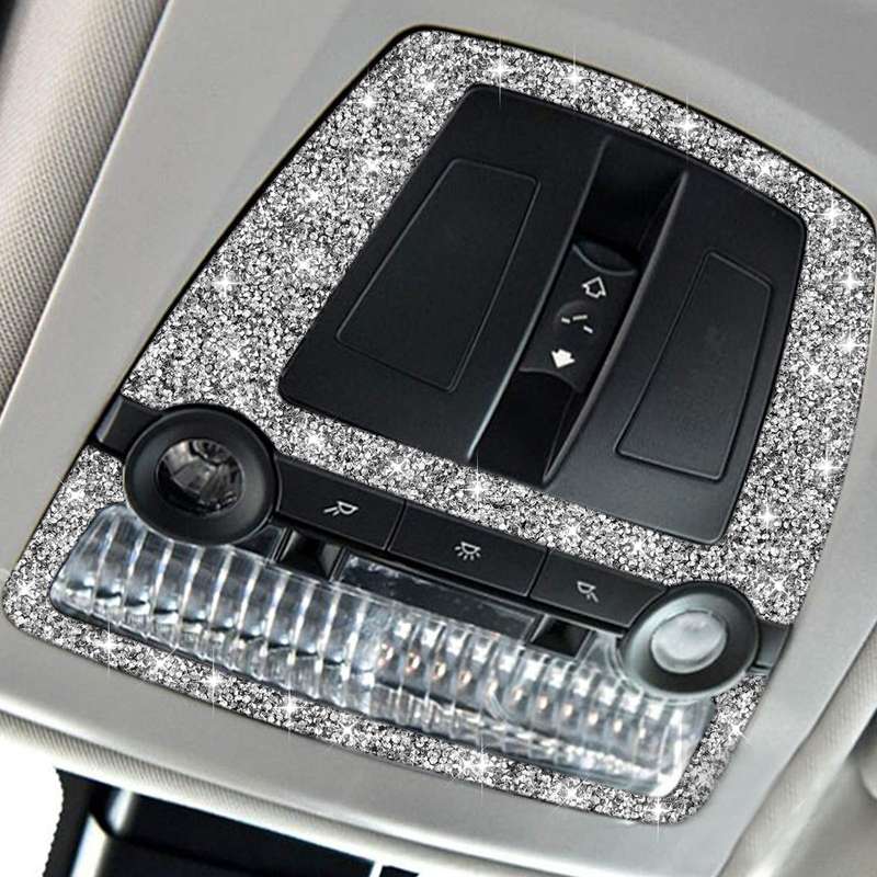 For BMW F10 5 Series 2011-2017 Car Reading Light Panel Diamond Decorative Sticker, Left and Right Dr