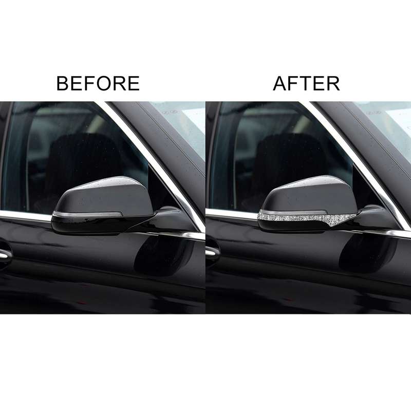 For BMW F10 5 Series 2011-2017 Car Rearview Mirror Anti-collision Diamond Decorative Sticker, Left a