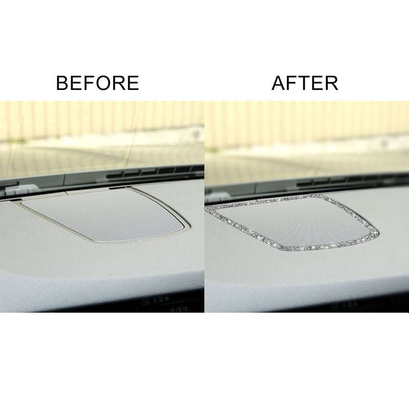 For BMW F10 2011-2017 Car Big Speaker Frame Diamond Decorative Sticker, Left and Right Drive