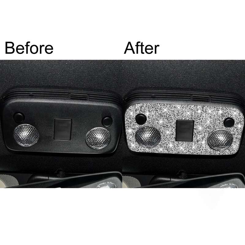 For Ford Mustang 2015-2020 Car Reading Light Diamond Decoration Sticker, Left and Right Drive