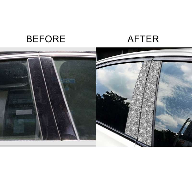 For BMW F10 5 Series 2011-2017 Car B-pillar Frame Diamond Decorative Sticker, Left and Right Drive