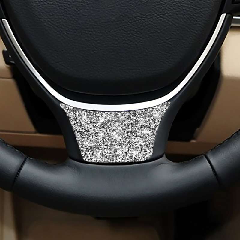 For BMW 5 Series 528 525li F10 F18 2011-2017 Car Steering Wheel A Diamond Decorative Sticker, Left a