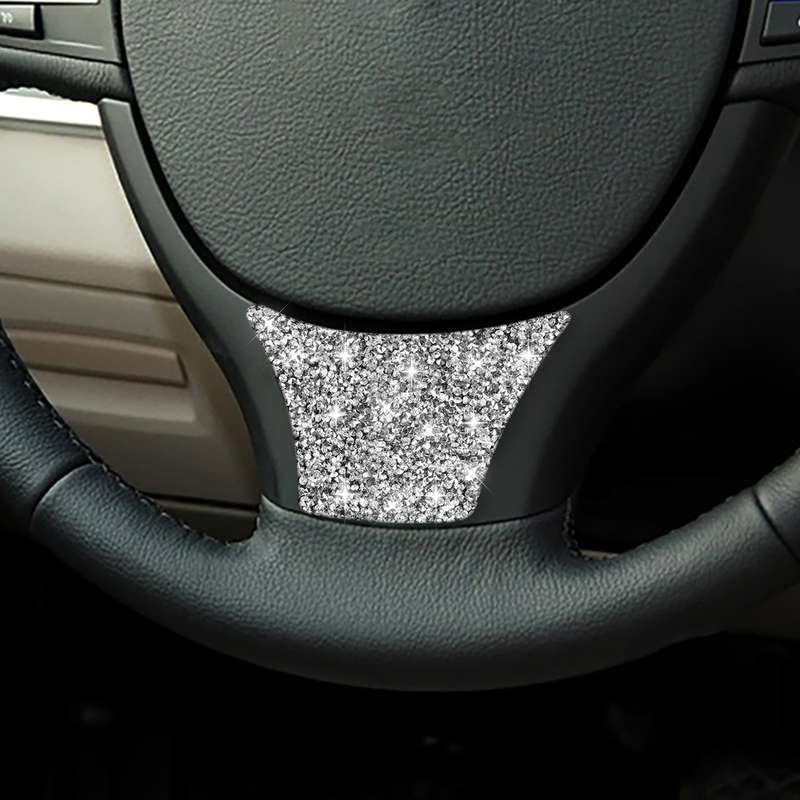 For BMW 5 Series 528 525li F10 F18 2011-2017 Car Steering Wheel B Diamond Decorative Sticker, Left a