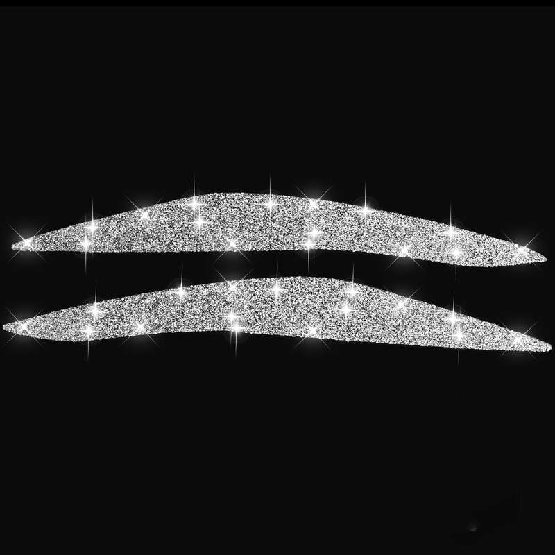 For BMW F10 5 Series 2010-2013 Car Light Eyebrow Diamond Decorative Sticker, Left and Right Drive
