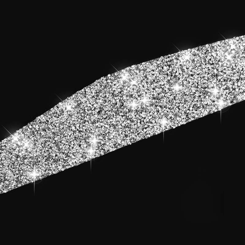 For BMW F10 5 Series 2010-2013 Car Light Eyebrow Diamond Decorative Sticker, Left and Right Drive