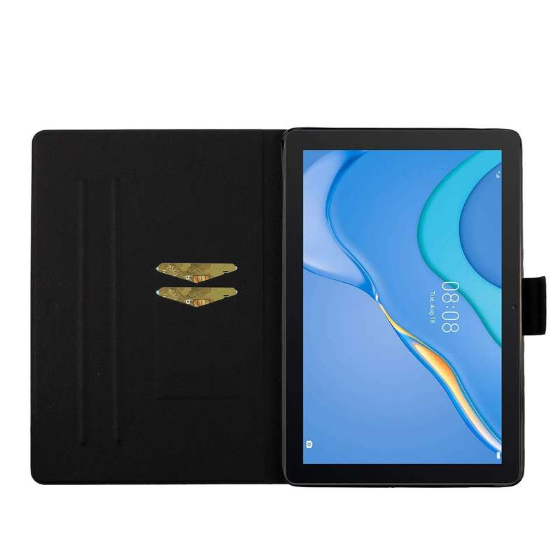 For Samsung Galaxy Tab A9 Voltage Coloured Drawing Smart PU Tablet Case with Sleep / Wake-up Functio