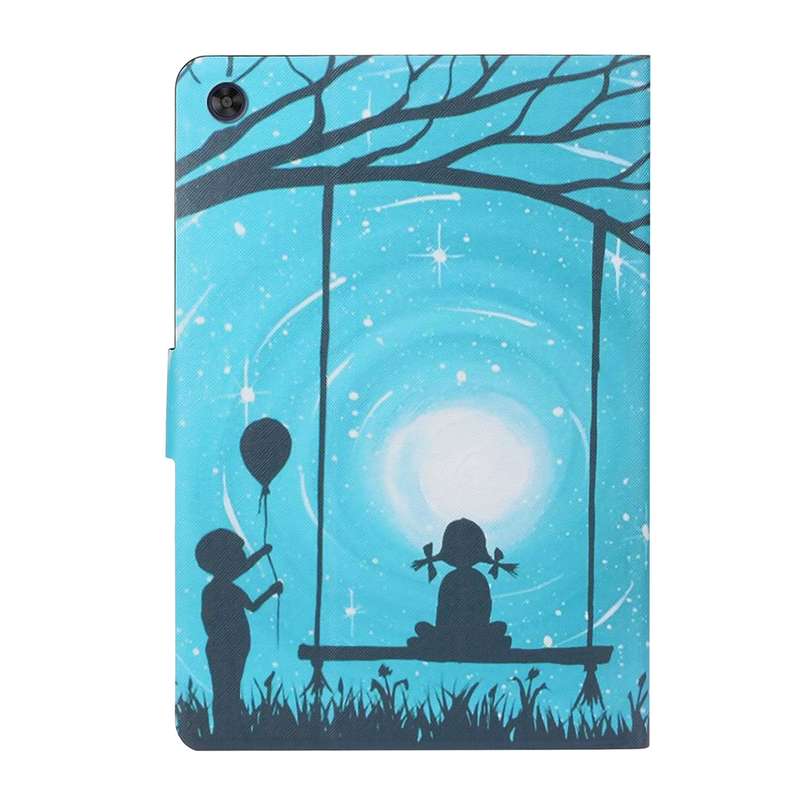 For Samsung Galaxy Tab A9 Voltage Coloured Drawing Smart PU Tablet Case with Sleep / Wake-up Functio