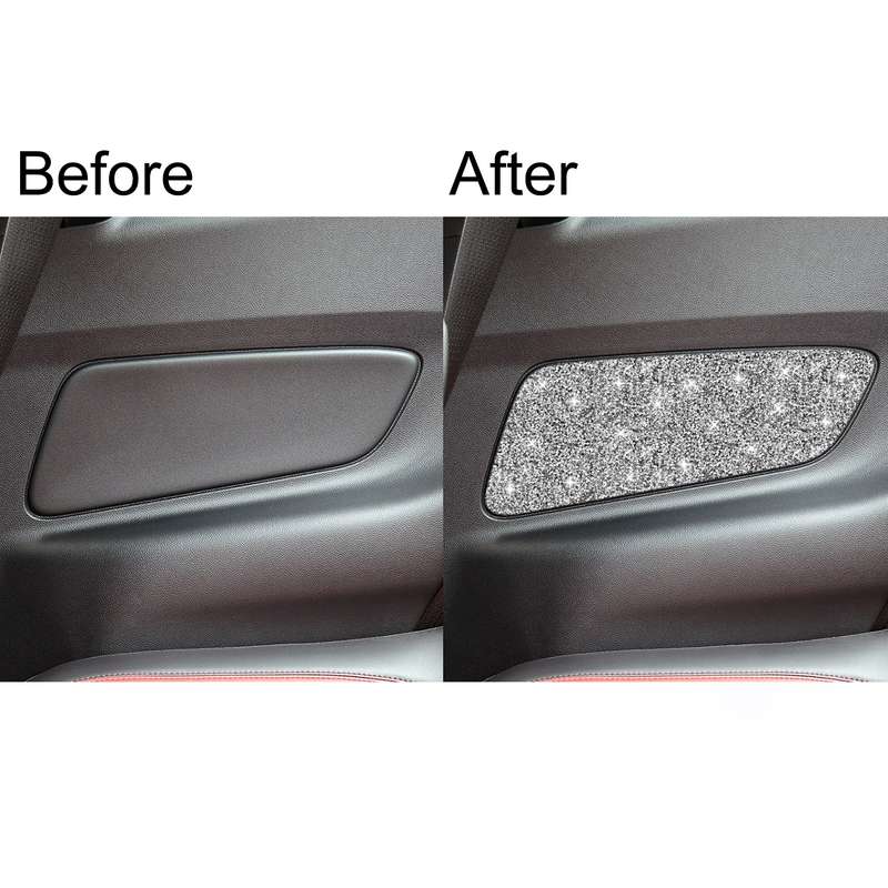 For Ford Mustang 2015-2020 Car Rear Door Panel Diamond Decoration Sticker, Left and Right Drive