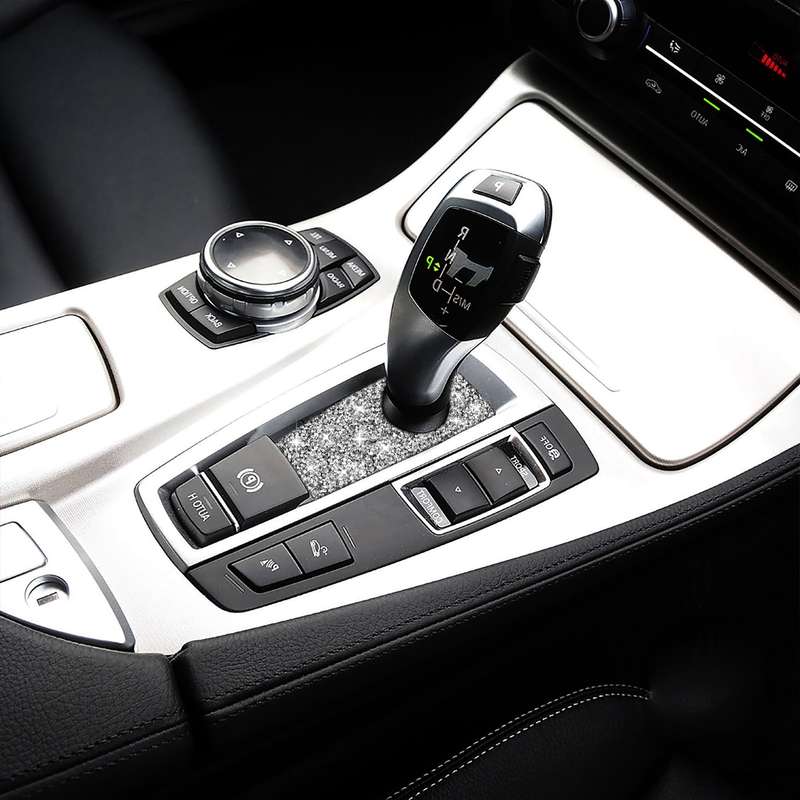 For BMW 5 Series GT X3 X4 2009-2016 Car Gear Handle Below Diamond Decorative Sticker, Right-hand Dri