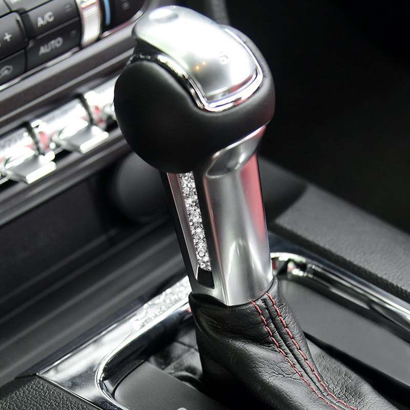 For Ford Mustang 2015-2020 Car Gear Handle Side Diamond Decoration Sticker, Left and Right Drive