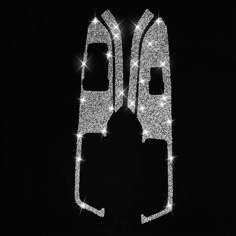 For Ford Mustang 2015-2020 4pcs Car Window Lift Panel Diamond Decoration Sticker, Left Drive