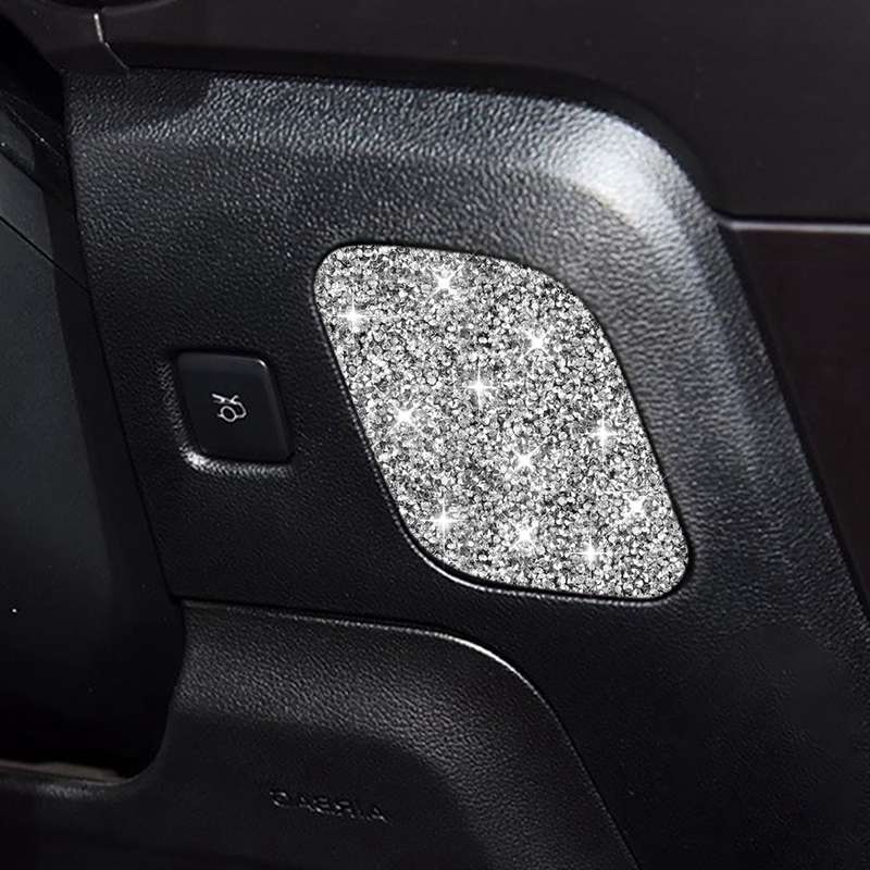 For Ford Mustang 2015-2020 Car Driver Seat Storage Box Diamond Decoration Sticker, Right Drive