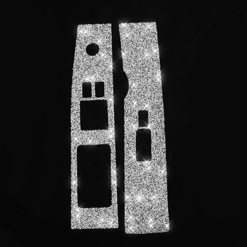 For Nissan 350Z 2003-2009 2pcs Car Glass Lift Diamond Decorative Sticker, Left Drive