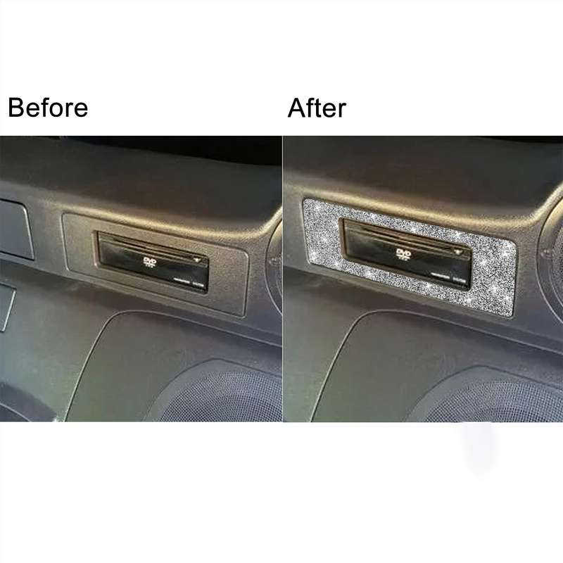 For Nissan 350Z 2003-2009 Car DVD Player Diamond Decorative Sticker,Left and Right Drive Universal