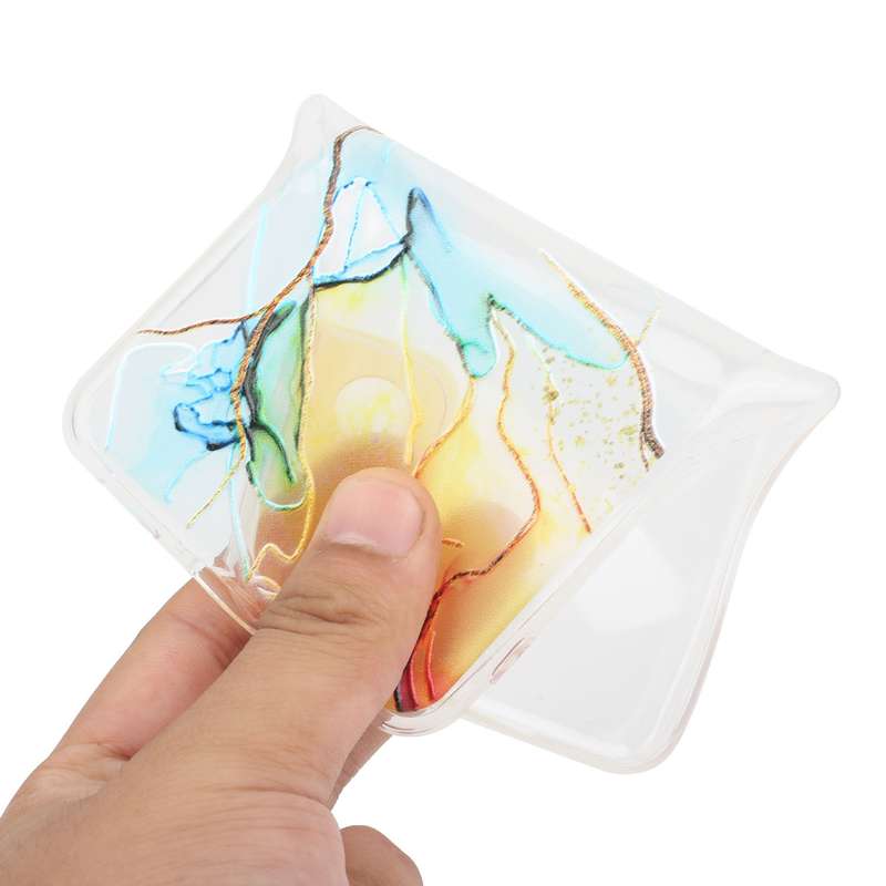 For Samsung Galaxy A25 5G Hollow Marble Pattern TPU Phone Case(Yellow)