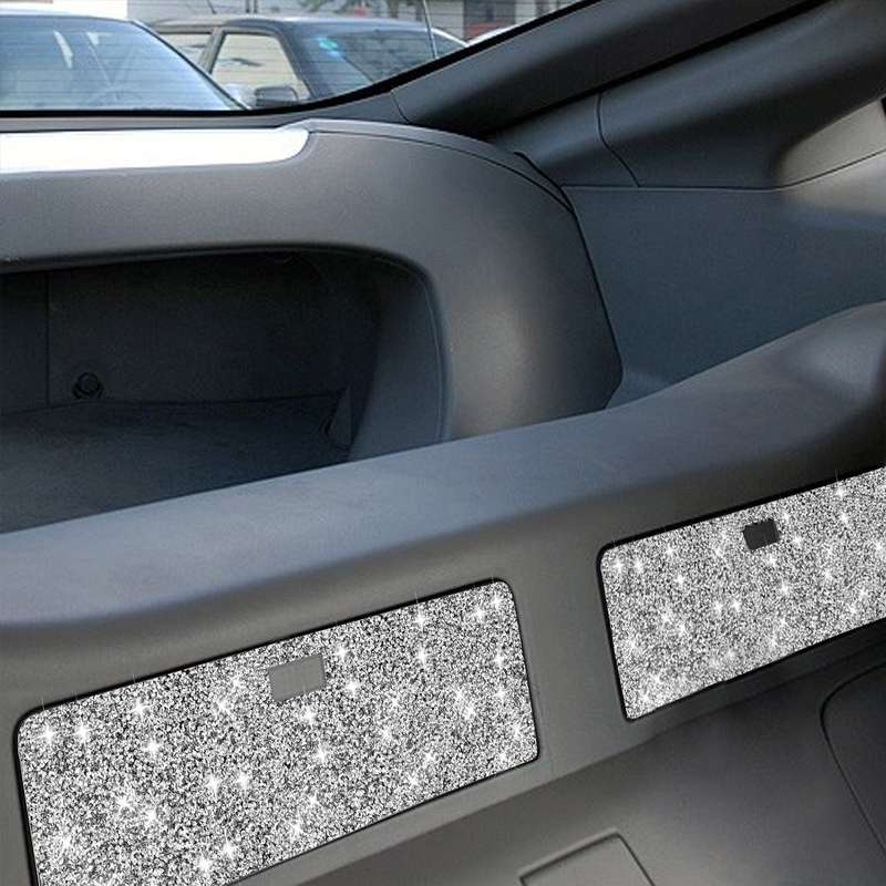 For Nissan 350Z 2003-2009 2pcs Car Storage Box Diamond Decorative Sticker,Left and Right Drive Unive