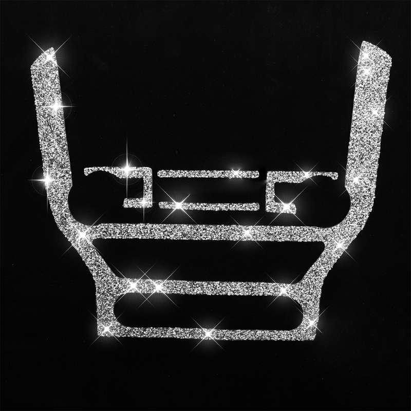 For Ford Mustang 2015-2020 Car Central Control CD Frame Diamond Decoration Sticker, Left and Right D