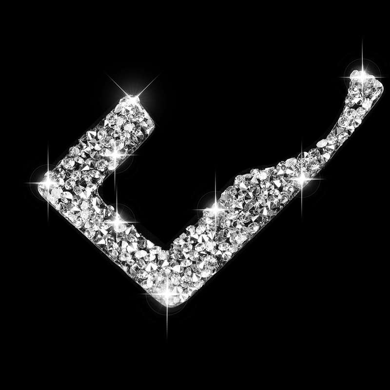For Ford Mustang 2015-2020 Car Central Control CD Diamond Decoration Sticker, Left and Right Drive
