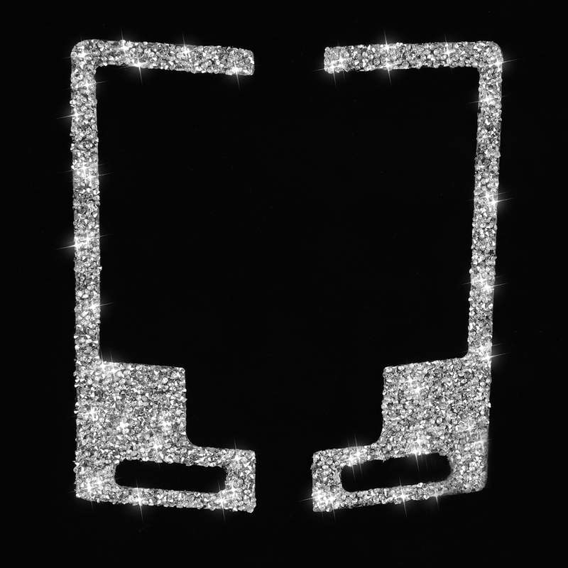 For Nissan 350Z 2003-2009 2pcs Car Center Ventilation Exhaust Diamond Decorative Sticker,Left and Ri