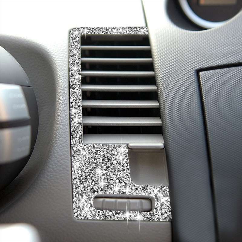 For Nissan 350Z 2003-2009 2pcs Car Center Ventilation Exhaust Diamond Decorative Sticker,Left and Ri