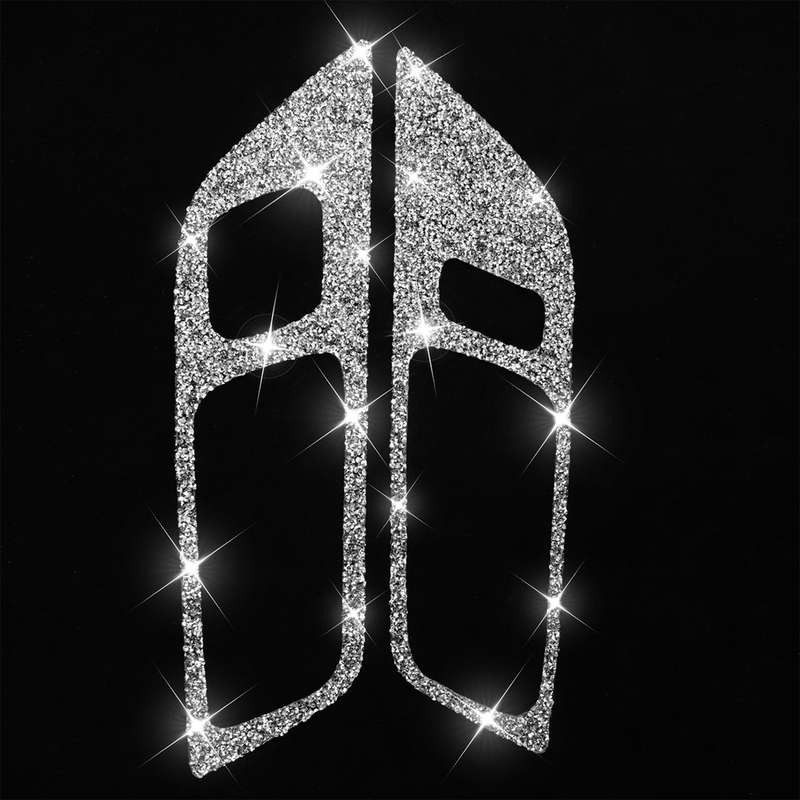 For Ford Mustang 2015-2020 2pcs Car Door Inner Handle Panel Diamond Decoration Sticker, Left Drive
