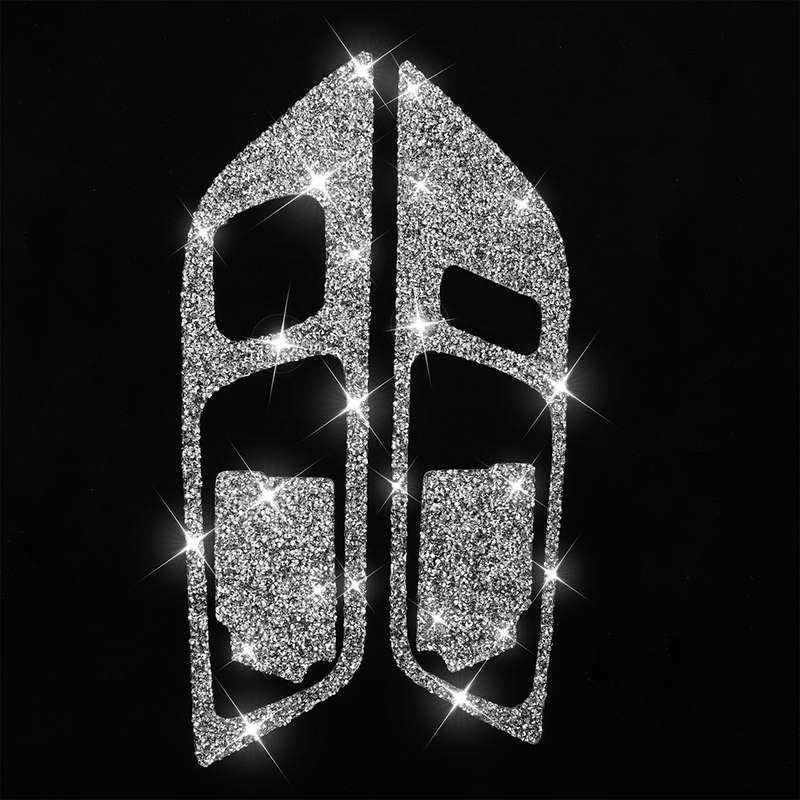 For Ford Mustang 2015-2020 4pcs Car Door Inner Handle Panel Diamond Decoration Sticker, Left Drive