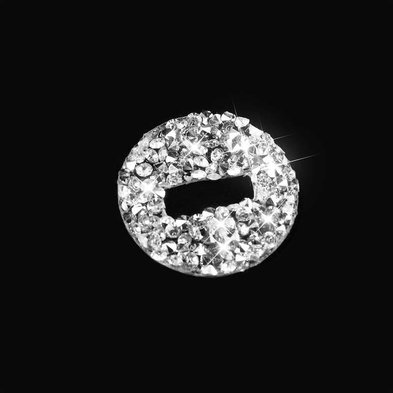 For Ford Mustang 2015-2020 2pcs Car Volume Button Diamond Decoration Sticker, Left and Right Drive