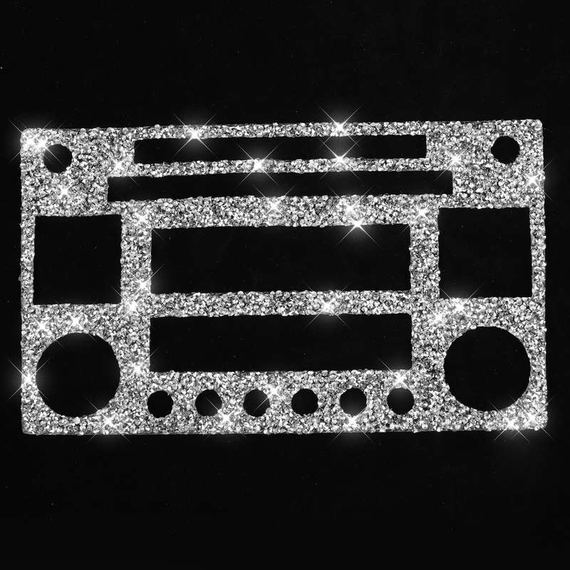 For Nissan 350Z 2003-2009 Car CD Radio Play Panel Diamond Decorative Sticker,Left and Right Drive Un