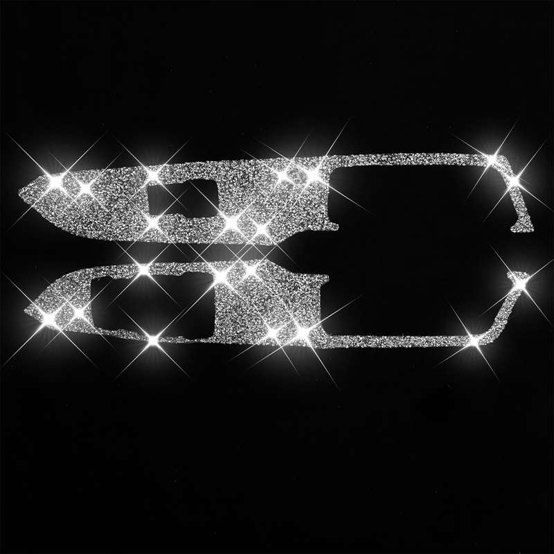 For Ford Mustang 2015-2020 Car Door Lift Panel B Diamond Decoration Sticker, Left Drive