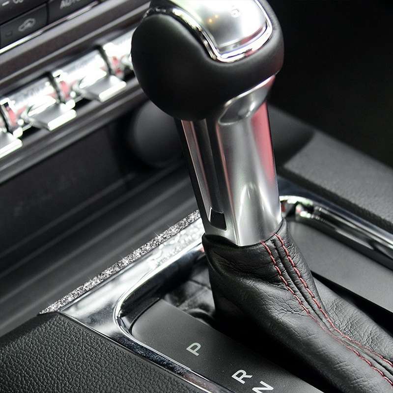 For Ford Mustang 2015-2020 Car Gear Shift Panel Diamond Decoration Sticker, Left and Right Drive